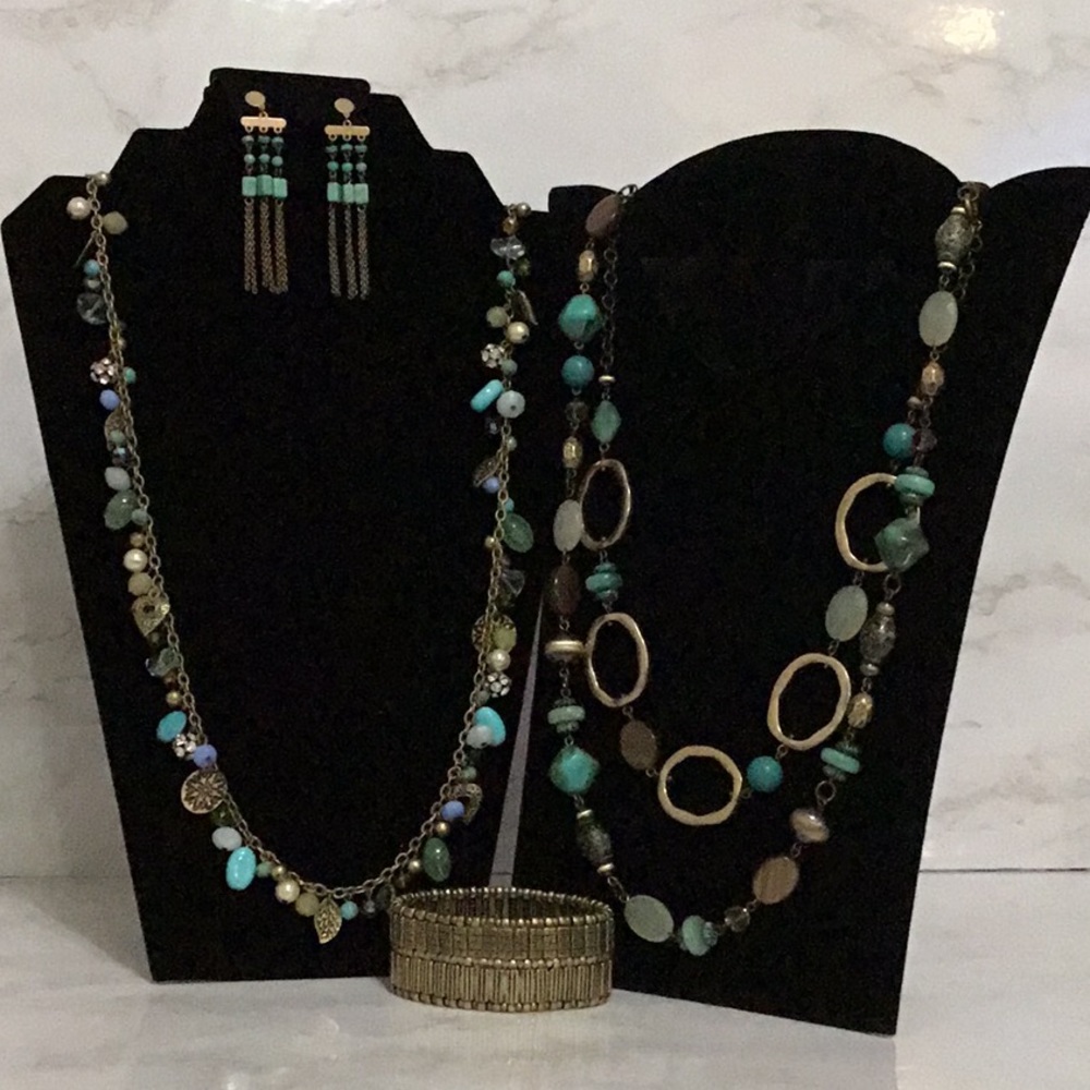 Premier Designs High Fashion Jewelry combo 2 necklaces, earrings, bracelet